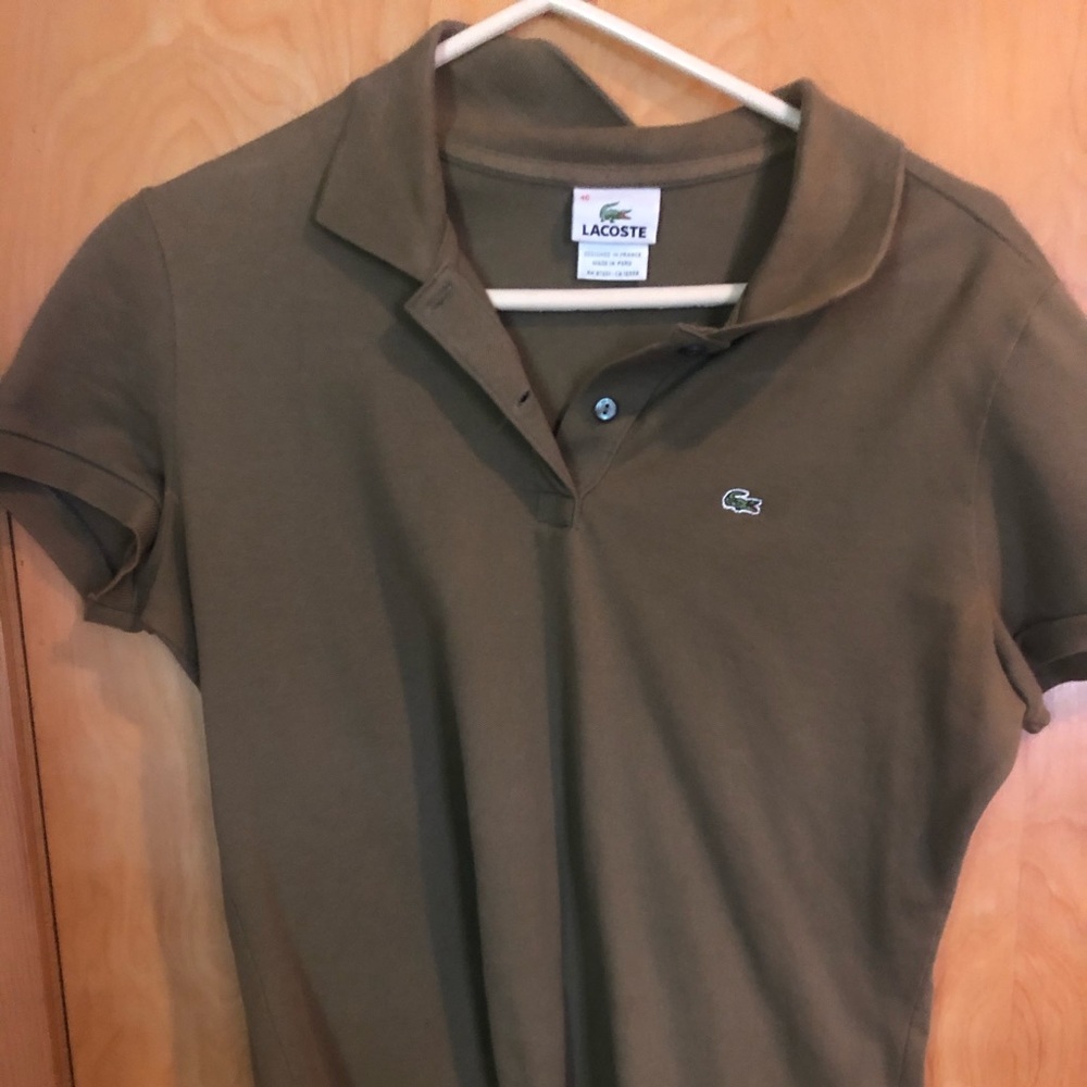 Green Lacoste Polo size 46 (L-XL)